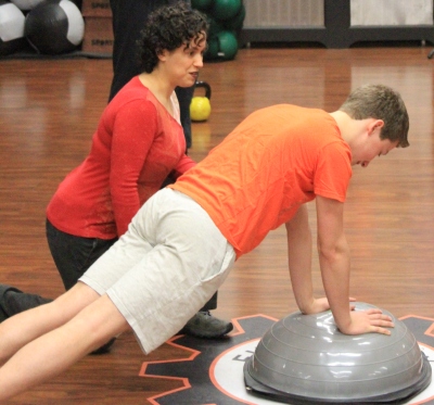 Plank exercise with the BOSU ball