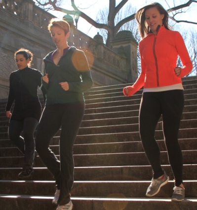 Running the stairs in Central Park